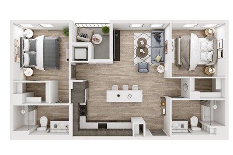 the 1190 sqft floor plan  1 bedroom
